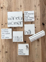 B-Ware Textplatten Set "FAHRRAD"