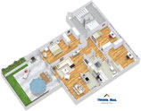 3D Immobilien Immoplan Grundrissgrafik Grundrissoptimierung Grundriss bis 100 m²