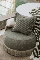 POUF OMAR LARGE OUTDOOR WITH TASSELS - FABRIC: ORMOSS