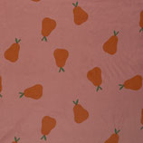 Velours milleraies poires - fond rose