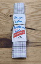 Coupon - Coton - Carreaux - 30 x 90 cm