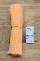 Coupon - Coton vichy gaufré - orange fluo et blanc - 130 x 145 cm