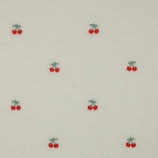 Teddy Cerises brodées - Ecru