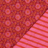 Matelassé Fleurs - Rose et bordeaux