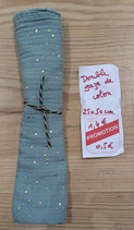 Coupon - Double gaze à paillettes - vert amande