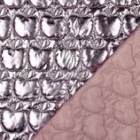 Doudoune matelassée pommes - rose - Poppy fabrics