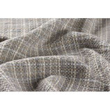 Tweed souple gris clair à carreaux