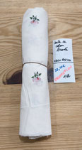 Coupon - Voile de coton brodé - Fleurs - 130 x 140 cm
