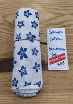 Coupon - Coton - Fleurs bleues - 80 x 140 cm