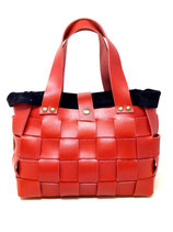 borsa a cesta rossa foderata  A/602