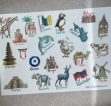 Stickers Voyage A5 (Kenya, Finlande, Suisse...)