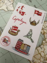 Stickers Voyage Danemark A6