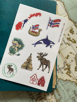 Stickers Voyage Norvège A6 à