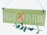 Türschild Frohe Ostern lindgrün