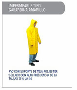 IMPERMEABLE TIPO GABARDINA COLOR AMARILLO