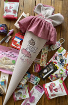 Große Schultüte mit Stickerei
