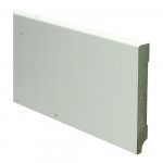 MDF Moderne plint 120x15 wit voorgelakt RAL 9010per2.40meter
