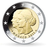 Monaco 2€ 2011 - Albert II und Charlene BU