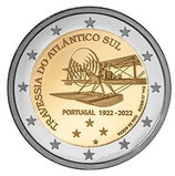 Portugal 2€ 2022 - 1. Flug über Südatlantik