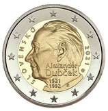 Slowakei 2€ 2021 - 100. Geb. Alexandr Dubcek