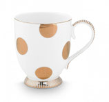 Pip Studio Becher 'Dots Delight' -White/Gold-