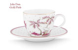 Pip Studio Espressotasse 'Jolie Dots' -Gold/Pink-