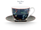 Pip Studio Cappuccinotasse -Berry Blues-