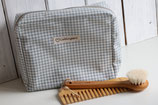 Necessaire grau-weiss Karomuster