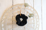 Scrunchie aus Muselin schwarz üni