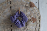 Scrunchie aus Muselin dunkelflieder