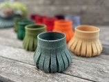 Teelichtglas mit Filzmanschette