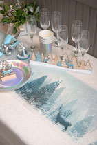 Chemin de table sapin Bleu 5m