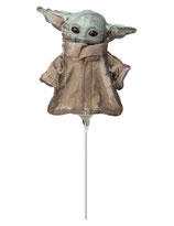 Ballon aluminium bébé Yoda The mandalorian™ 23 cm