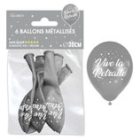 Ballon vive la retraite argent /6