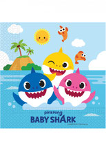 20 Serviettes en papier FSC® Baby Shark™ 33 x 33 cm