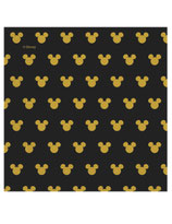 20 Serviettes en papier Mickey Gold™ 33 x 33 cm