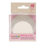 FUNCAKES CAISSETTES À CUPCAKES -BLANCHES- PCS/48