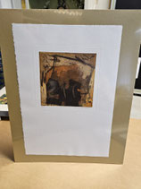 Original Druckgrafik "Große Landschaft 2", Mehrfarbdruck, Lithografie