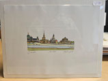 Original Druckgrafik "Dresden I", handcoloriert