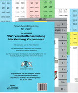 Griffregister VSV MECKLENBURG-VORPOMMERN Vorschriftensammlung f.d. Verwaltung (Boorberg) - Nr. 2283