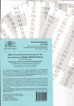 Griffregister VSV BADEN-WÜRTTEMBERG Vorschriftensammlung f.d. Verwaltung (Boorberg) - Nr. 2252