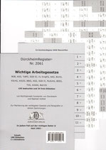 Wichtige Arbeitsgesetze DürckheimRegister® Nr. 2061 OHNE STW