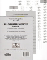 111 wichtige Gesetze im BGB DürckheimRegister® Nr. 3181
