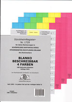 Griffregister Blanko Farbe (Beschreibbar) - Nr. 1729