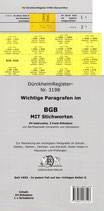 94 wichtige Gesetze im BGB MIT STICHWORTEN DürckheimRegister® Nr. 3198