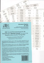 Griffregister VSV SACHSEN-ANHALT Vorschriftensammlung f.d. Verwaltung (Boorberg) - Nr. 2276