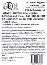FACHWIRT PAKET Sparpaket Nr. 1378: 683 DürckheimRegister+700 Folien