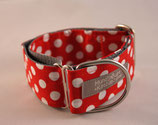 Polkadots in Rot, versandfertig! Zugstopp