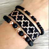 Armband-Set "Snowflake Lava"