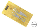 Planche à découper en bambou avec couverts à fromage